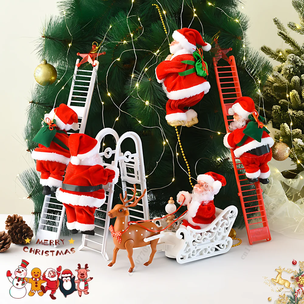 Kids Outdoor Ladder - 전기 사다리 오르는 산타 클로스 크리스마스