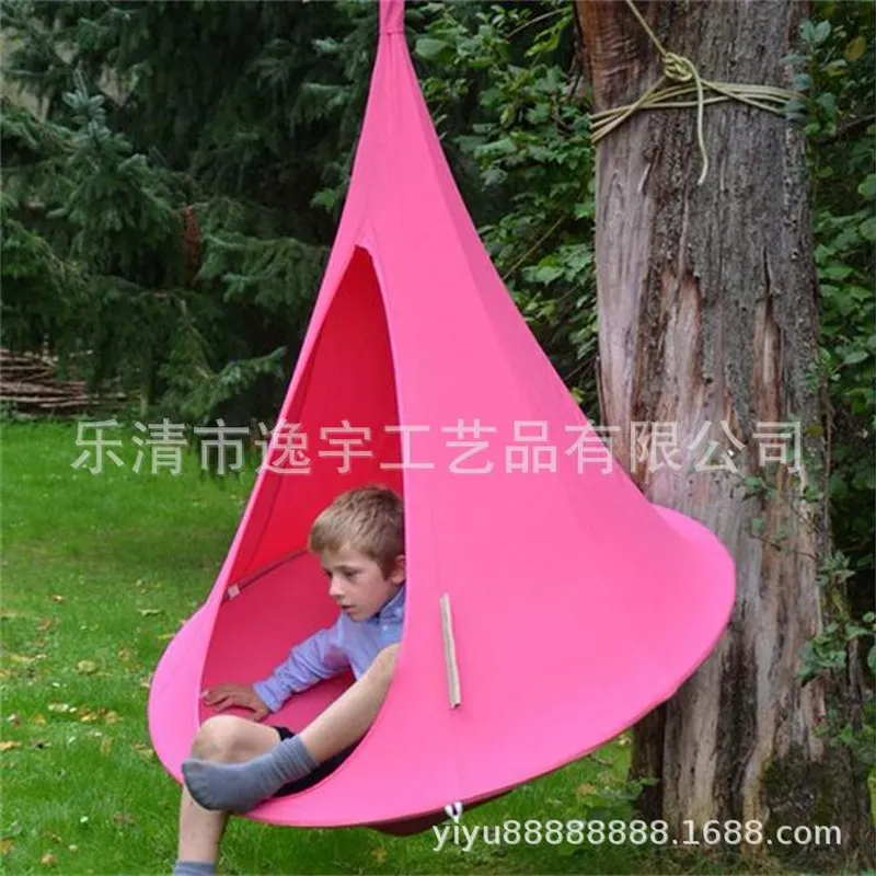 Kids Outdoor Hammock Swing - 야외용 나무 텐트 해먹 의자, 발코니