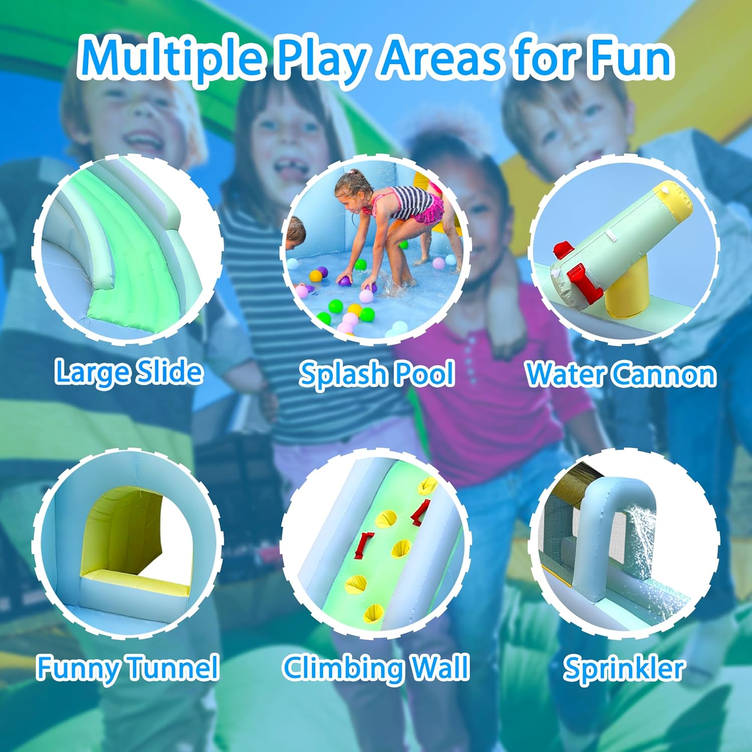 6-in-1 어린이용 에어바운스 워터파크, 550W 송 - Kids Outdoor Park 리뷰 및 가격
