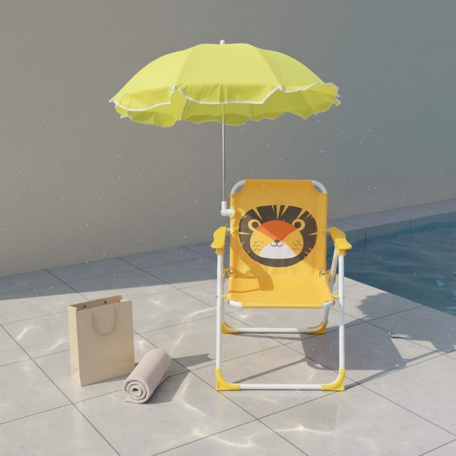 야외 어린이용 비치 의자, 햇빛 가리개 포함, 가벼운  - Kids Outdoor Umbrella Chair 리뷰 및 가격