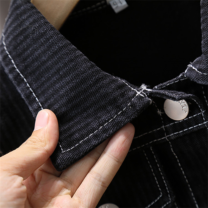 소년 블랙 데님 조끼 봄 가을 스타일 코튼 복장 아동  - Kids Outdoor Vest 리뷰 및 가격