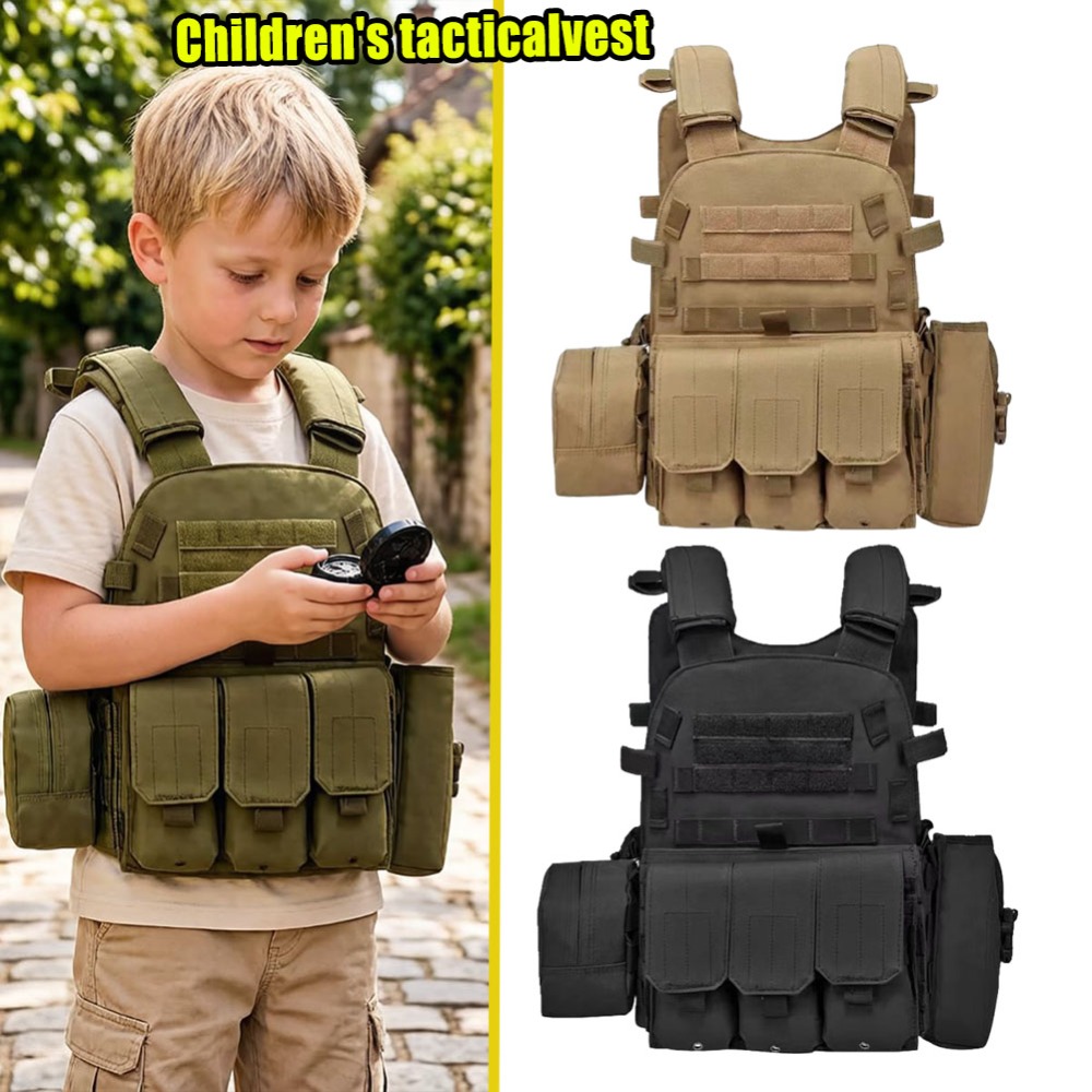 어린이 에어소프트 페인트볼 조끼 야외 CS 게임을위한  - Kids Outdoor Vest 리뷰 및 가격