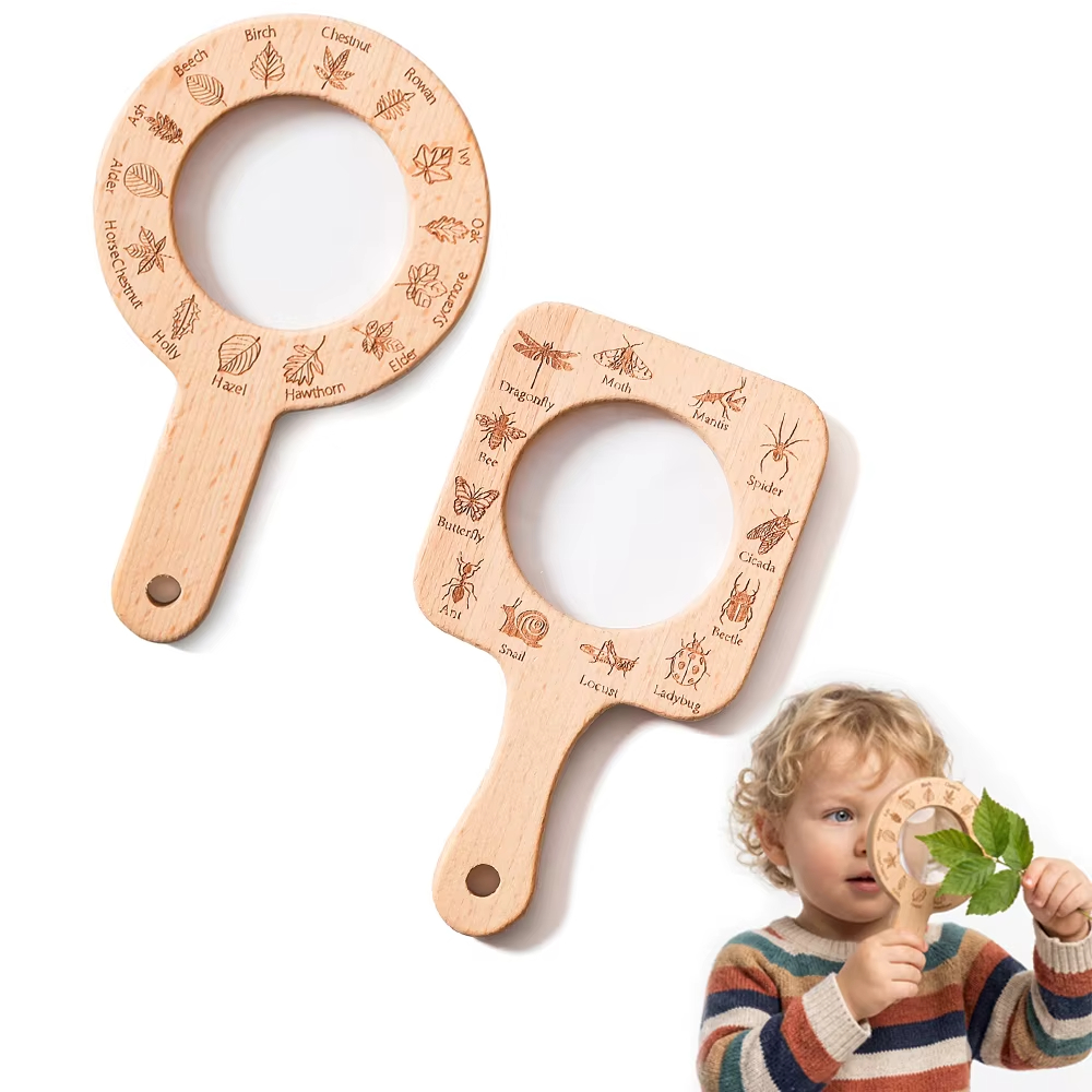 어린이를 위한 나무 돋보기 자연 관찰 곤충과 나뭇잎 부 - Kids Outdoor Nature Toys 리뷰 및 가격