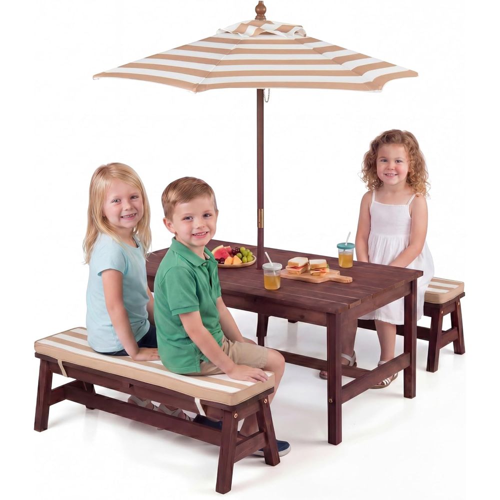어린이 피크닉 테이블, 대형 42인치 x 23인치 테이 - Kids Outdoor Wooden Table 리뷰 및 가격