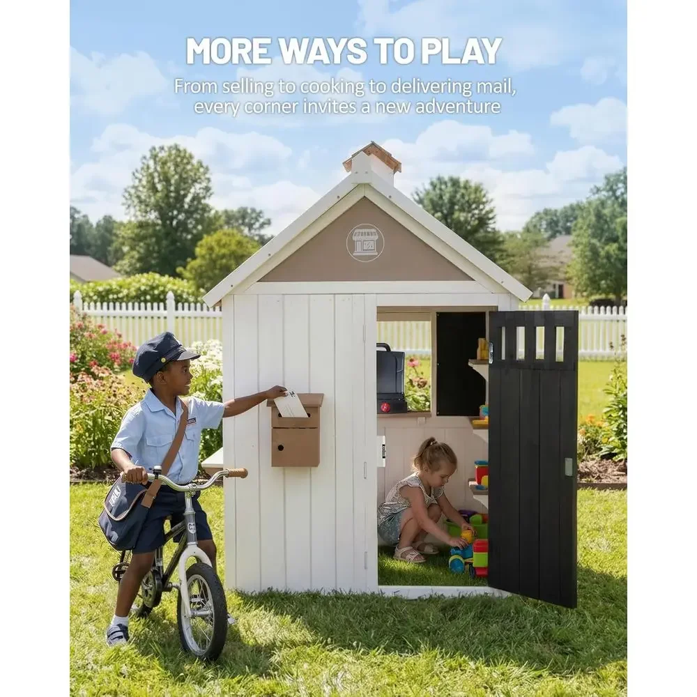 2-in-1 어린이 야외 놀이집, CeWooden 식료 - Kids Outdoor Chalkboard 리뷰 및 가격