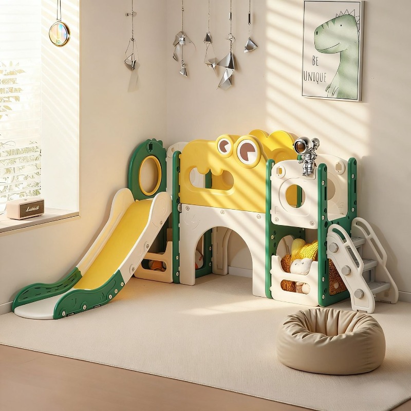 공룡 테마 실내외 어린이 놀이터 슬라이드 그네 등반 사 - Kids Outdoor Ladder 리뷰 및 가격