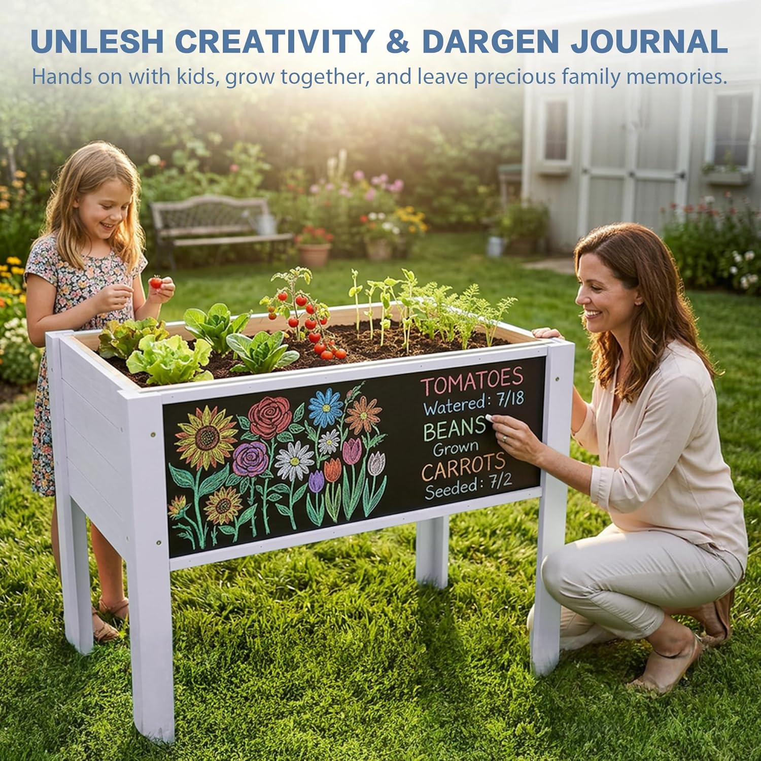 어린이용 DIY 칠판이 있는 나무 재배상자, 30 x  - Kids Outdoor Chalkboard 리뷰 및 가격