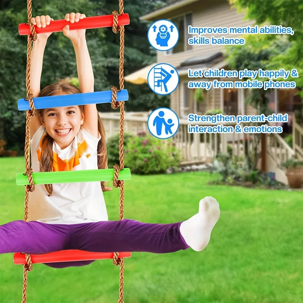 1개 다채로운 색상의 어린이용 등반 사다리 그네 - 가 - Kids Outdoor Ladder 리뷰 및 가격