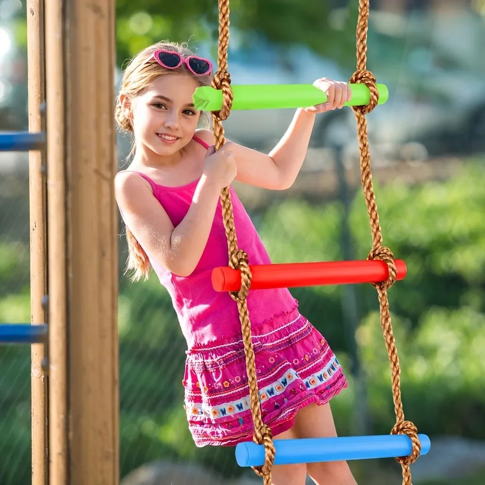 1개 다채로운 색상의 어린이용 등반 사다리 그네 - 가 - Kids Outdoor Ladder 리뷰 및 가격