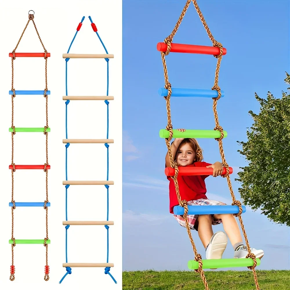 1개 다채로운 색상의 어린이용 등반 사다리 그네 - 가 - Kids Outdoor Ladder 리뷰 및 가격