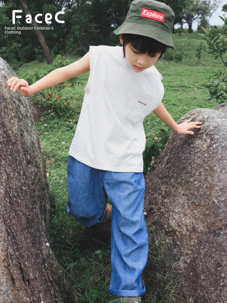 페이스크 얇은 루즈핏 순면 민소매 티셔츠 남아 여름 신 - Kids Outdoor Vest 리뷰 및 가격