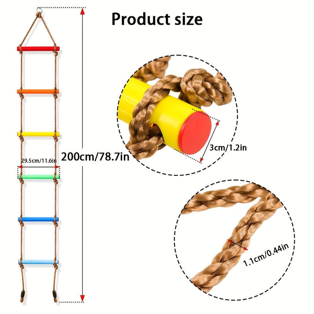 1pc 다채로운 어린이 등반 사다리 스윙 내구성 PE  - Kids Outdoor Ladder 리뷰 및 가격