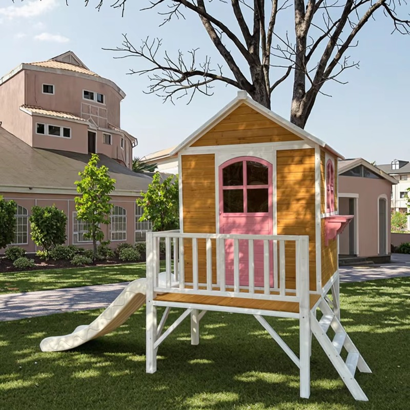 현대식 2층 어린이용 목재 야외 놀이집 (계단 및 미끄 - Kids Outdoor Wooden Playhouse 리뷰 및 가격