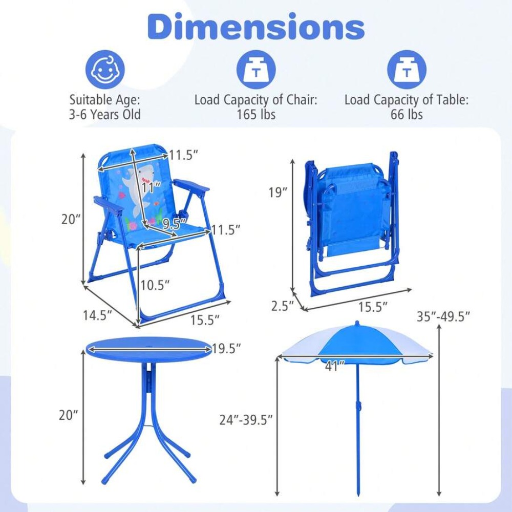 어린이 피크닉 테이블 야외 세트(접이식 의자 2개와 유 - Kids Outdoor Umbrella Chair 리뷰 및 가격