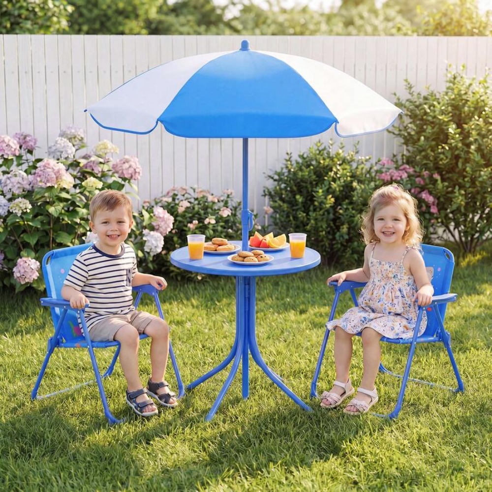 어린이 피크닉 테이블 야외 세트(접이식 의자 2개와 유 - Kids Outdoor Umbrella Chair 리뷰 및 가격